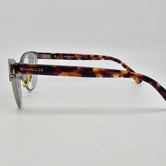 Coach HC5074 9241 Satin Purple Gold/Purple Confetti Cat Eye Eyeglasses Frame - Picture 4 of 15
